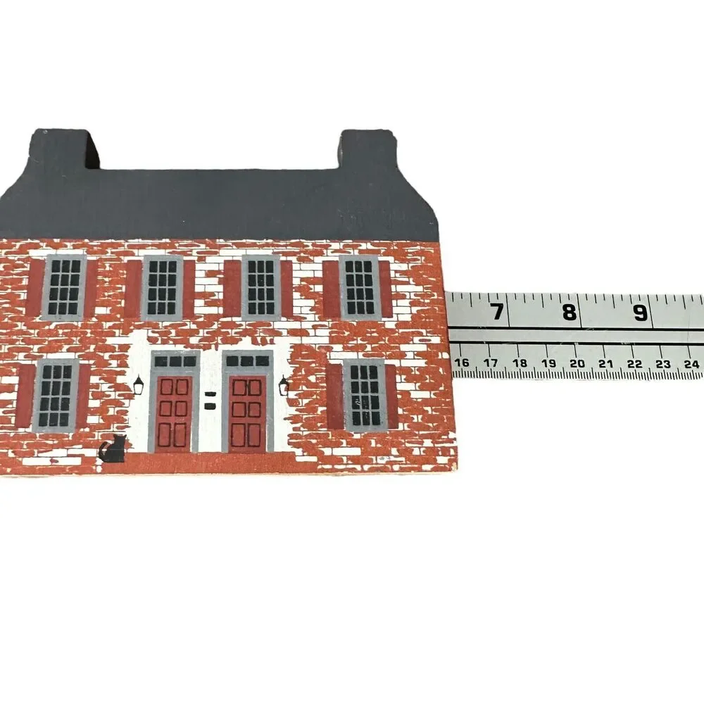 Vintage The Cat’s Meow Village John Belville House Wooden Figurine Shelf‎ Sitter